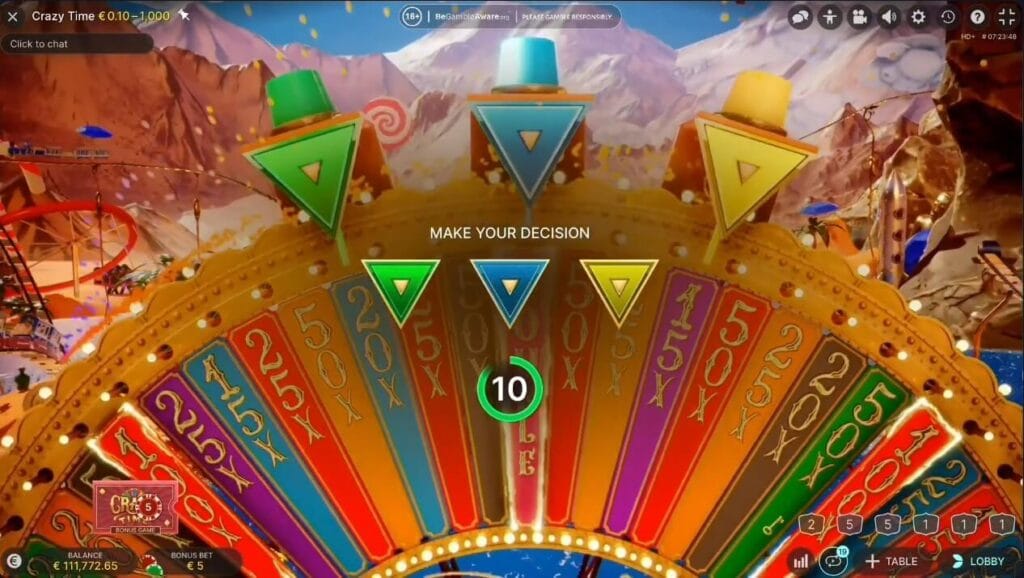 Crazy Time — бонусный раунд Pachinko